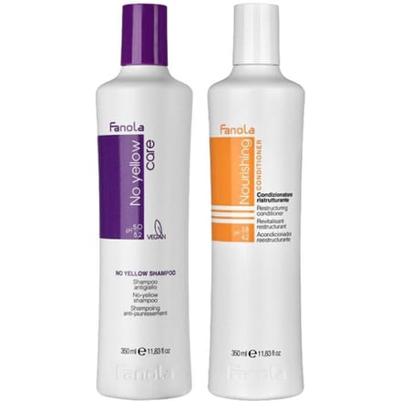 Fanola No Yellow Shampoo 350ml + Nourishing Restructuring Conditioner 350ml