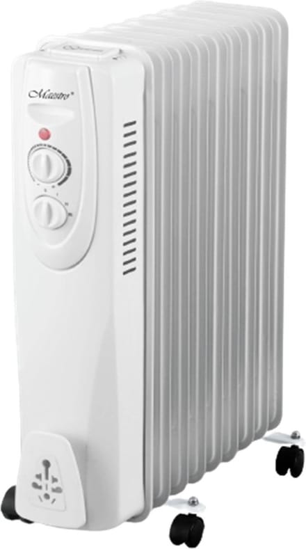 Maestro-  elektrische olieverwarmer 2000W 9 vinnen 3 warmtestanden 800 /1200 /2000 W Thermostaat