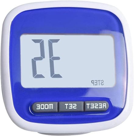 Stappenteller LCD Display - Wandelmeter Passometer - Dagelijkse Activiteiten Volgen - 3D Tri-Axis Sensor - 99999 Stappen - Blauw