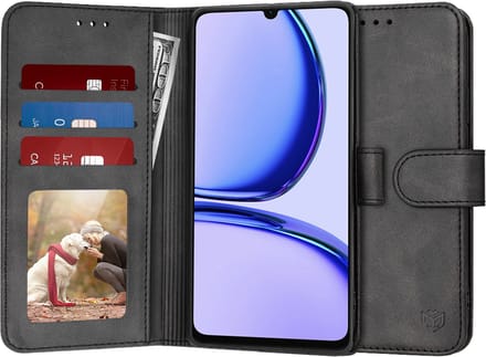 Hoesje geschikt voor Realme C53 - Techsuit Diary Book Wallet Case - Zwart