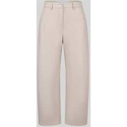 Regular fit leer- / kunstleren broek met labeldetail model 'PHIBI'