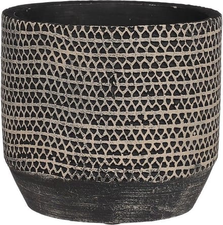 MICA DECORATIONS JACK BLOEMPOT - H12,5 X Ø14 CM - ZWART