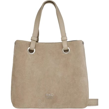 Leren en suede handtas met magnetische sluiting vrouw Ryłko