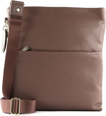 MANDARINA DUCK Leren Schoudertas Mellow Leather Crossover Bag Balsamic Bruine