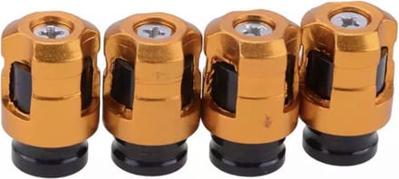 TT-products ventieldoppen Screw-on Gold aluminium 4 stuks Goud