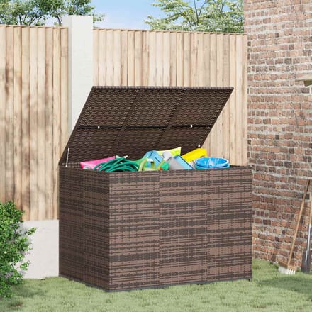 vidaXL - Tuinbox - 145x100x103 - cm - polyetheen - rattan - bruin