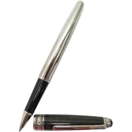Montblanc rollerball, classique carbon steel, met carbon dop, kleur staal