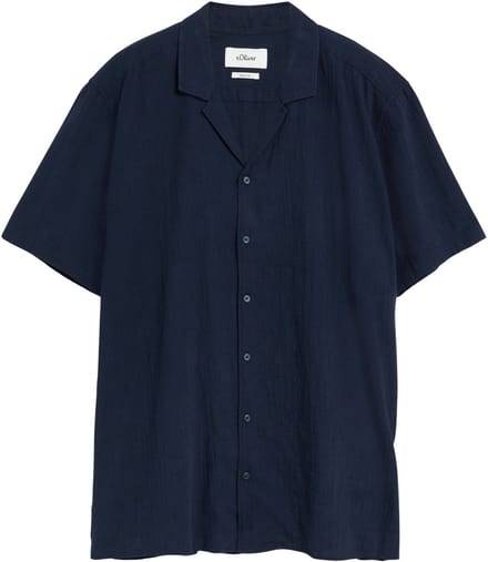 Zachte korte mouw blouse met knoopsluiting s.Oliver