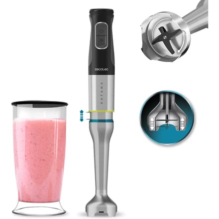 Cecotec 03965 blender Staafmixer 1200 W Zwart, Roestvrijstaal