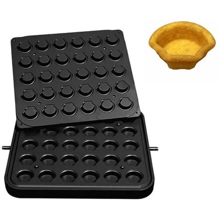 GGM Gastro Platen voor tarteletmachine TMPIC - vorm: 30x schelp - 50x45mm