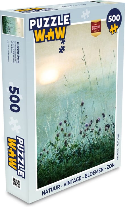 Puzzel Natuur - Vintage - Bloemen - Zon - Legpuzzel - Puzzel 500 stukjes