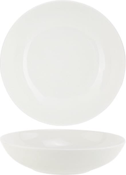 Adesso - Diep Bord - D21cm - Wit - Porselein - (Set van 6)