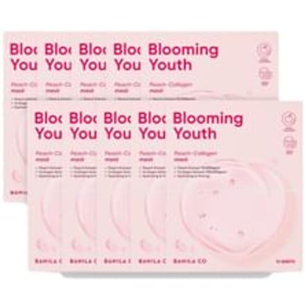 BANILA CO - Blooming Youth Peach-Collagen Mask Set 20ml x 10 sheets