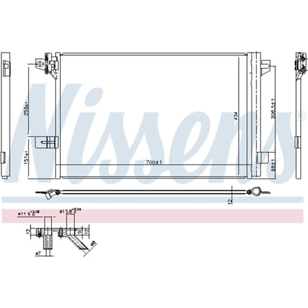 Condensator, airconditioning NISSENS 940732