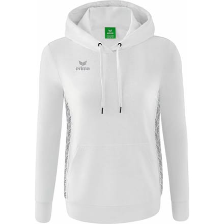 Erima Essential Team Sweatshirt Met Capuchon Dames - Monument Grey / Wit | Maat: 42