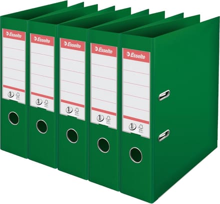Esselte ordner Power N°1, rug van 7,5 cm, groen, pak van 5 stuks 2 stuks