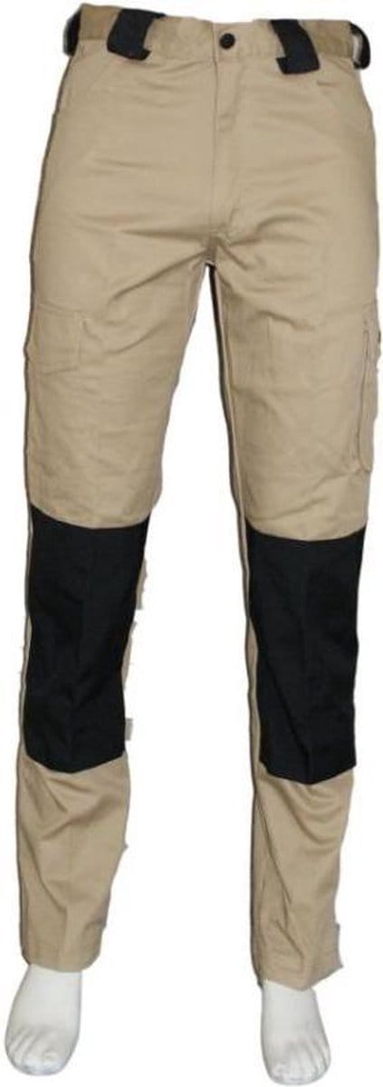 Werkbroek katoen/polyester kaki-zwart maat 57