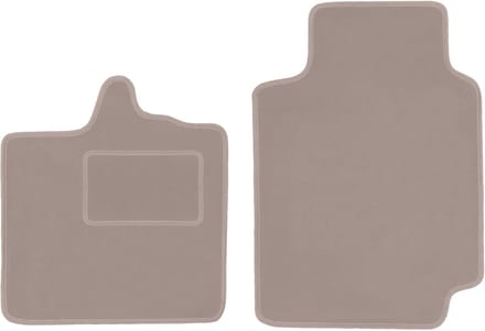 Beige velours matten voor: Smart ForTwo I hatchback (1998-2007)