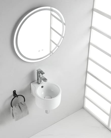 Wiesbaden Kronos fontein 32 x 27,5 x 16 cm keramiek glans wit
