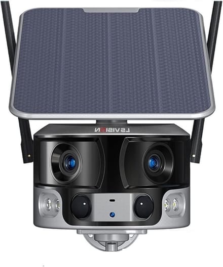 Beveiligingscamera Buiten - WIFI Camera - Huis Bewaken - Dubbele Lens - 8MP - Wit