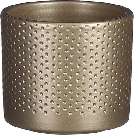 Mica Decorations Plantenpot - goud - keramiek - D10 x H9 cm - bloempot binnen