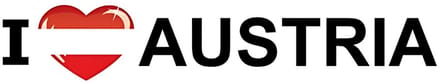 Sticker - I love Austria - 19 x 4 cm - oostenrijk - landenthema