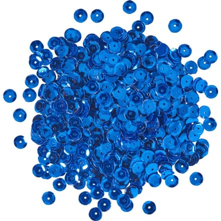 Pailletten gewelfd, metallic - Donkerblauw metaal