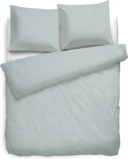 Heckett & Lane Uni Stripe Dekbedovertrek - Litsjumeaux - 260x200/220 cm - Chalk Blue