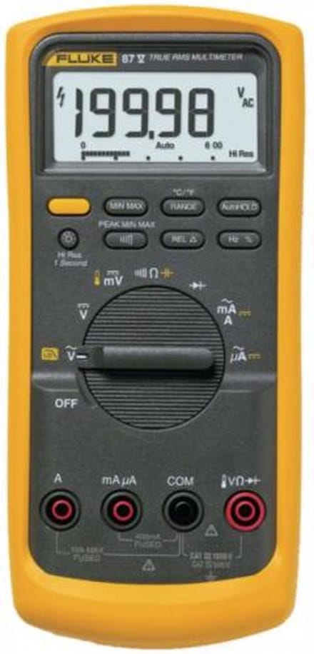 Fluke 87V/EUR Multimeter Digitaal CAT III 1000 V, CAT IV 600 V Weergave (counts): 20000