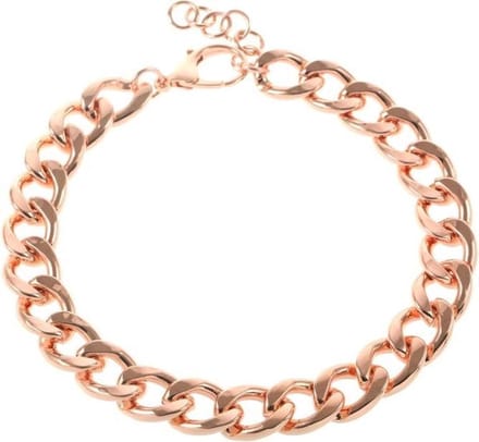 Behave – Ketting – Gourmetschakel roségoud – 44+3 cm – Stoer design