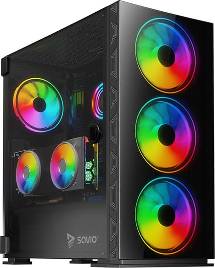 Savio Prime X1 ARGB - MDT - extended ATX - Case - Tower - Zwart
