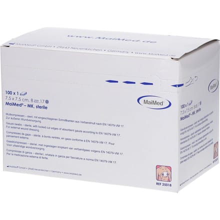 MaiMed Kompres Steriel 7.5x7.5cm 100 Compressen
