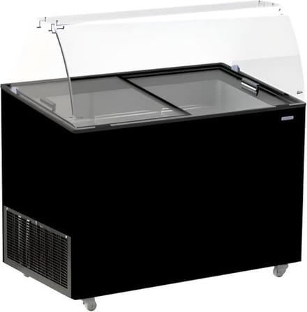 CombiSteel Schepijsvitrine - JAVA - 355L - 8x 5L - Statisch - Wielen - 1184x727x1229mm