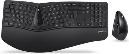 Ergonomisch Draadloos Split Toetsenbord met Verticale Muis Combo, Inclusief Polssteun
