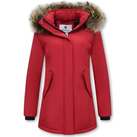 Matogla Winterjas met echte bontkraag slim fit