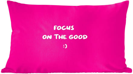 Sierkussens - Kussentjes Woonkamer - 60x40 cm - Focus - Smiley - Roze