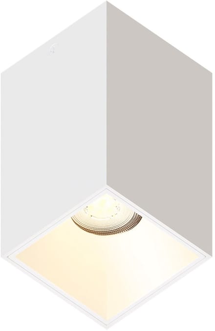 Ledvion – LED Opbouwspot Vierkant 80x80mm – Wit – Dimbaar – GU10 – 2700K – 3W – IP20