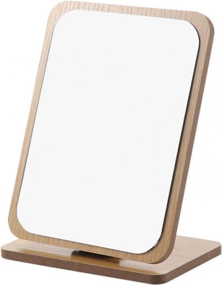 Staande make-up spiegel rechthoek 22x14 cm
