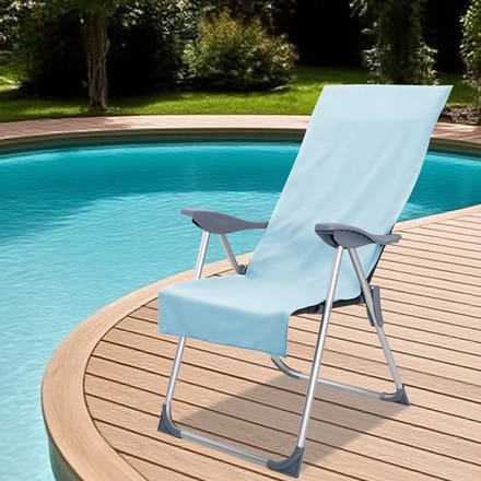 vidaXL - Buiten - Stoel - Handdoeken - 2 - st - Blauw - 130 - x - 60 - cm