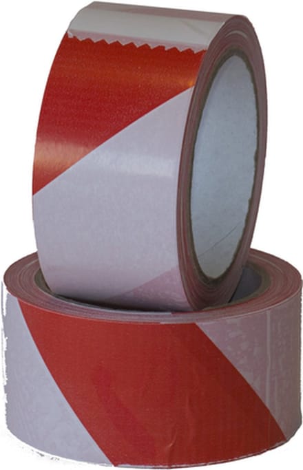 Waarschuwingstape Budget rood/wit 50mmx66m - set 3 rollen