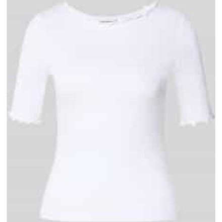 T-shirt met ronde hals en geschulpte zoom