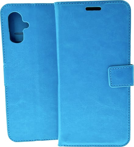 Bookcase Geschikt voor: Apple iPhone 16 Plus - Turquoise - portemonnee hoesje - ZT Accessoires