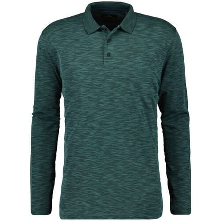 Ragman Polo Soft Knit Flame Design Long Sleeve Mosgroen / male