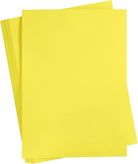 Gekleurd Karton, A2 420x594mm sun yellow, 100 vel | Knutselkarton