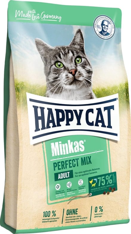 Happy Cat Perfect Mix Adult Gevogelte, Lam & Vis - 4 kg