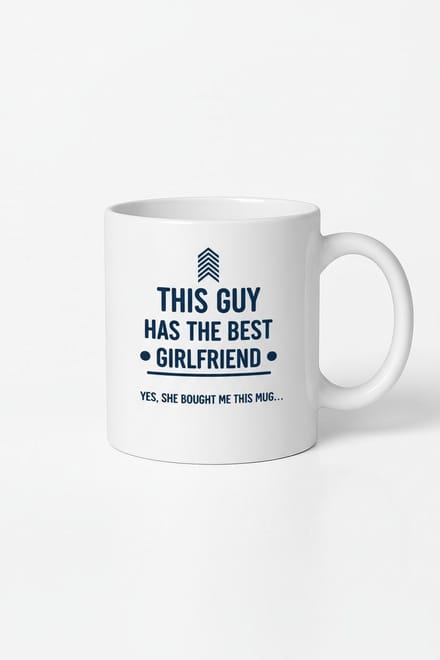Mok 'This Guy Has The Best Girlfriend' | Grappig Cadeau Vriend | Keramische Koffiebeker