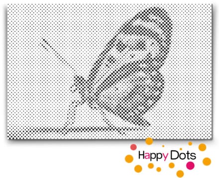 HappyDots DOT Painting Vlinders 18 – 20x30 cm – Zwart