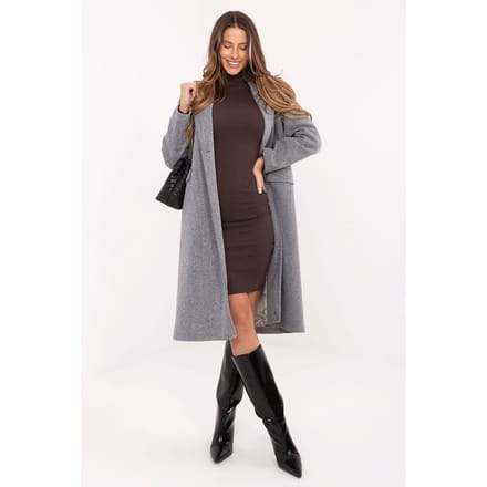 Sculpted Turtleneck Dress - Bruin / S/M