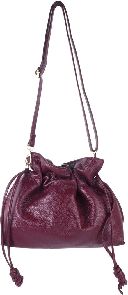 Giuliano lederen schoudertas Anisa - Made in Italy - Bordeaux
