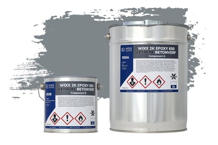 Wixx 2K Epoxy 650 Extreme Betoncoating - 10L - RAL 7046 | Telegrijs 2